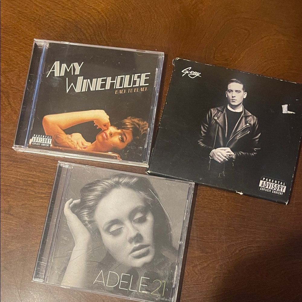 Amy Winehouse, G-Eazy, and Adele CD Collection